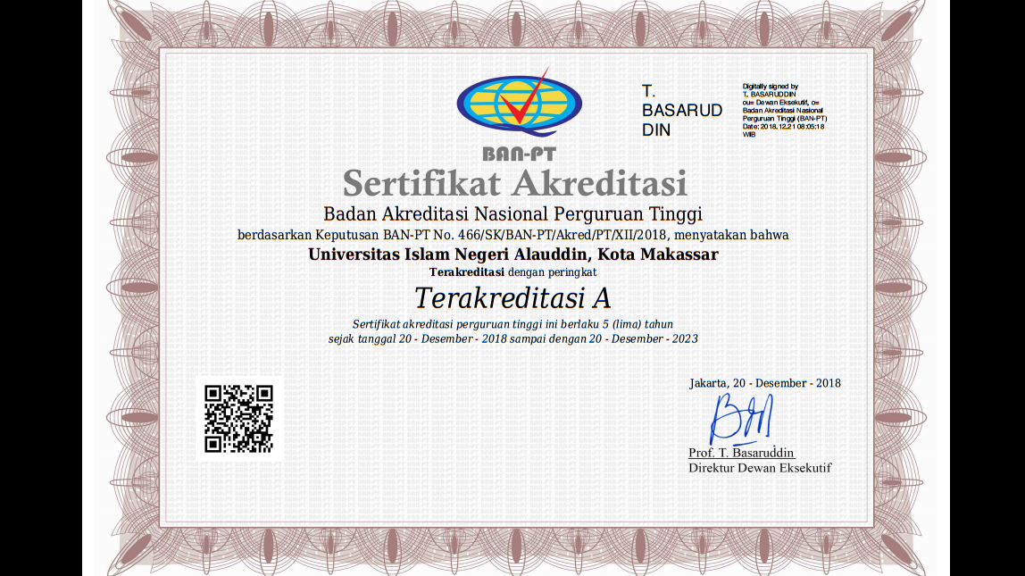 Gambar Tutup Tahun 2018, UIN Alauddin Makassar Raih Akreditasi A